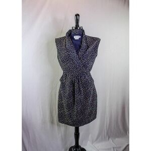 Molly Bracken Mini Dress V Neck Wrap Top Sleeveless Graphic Print Size XS